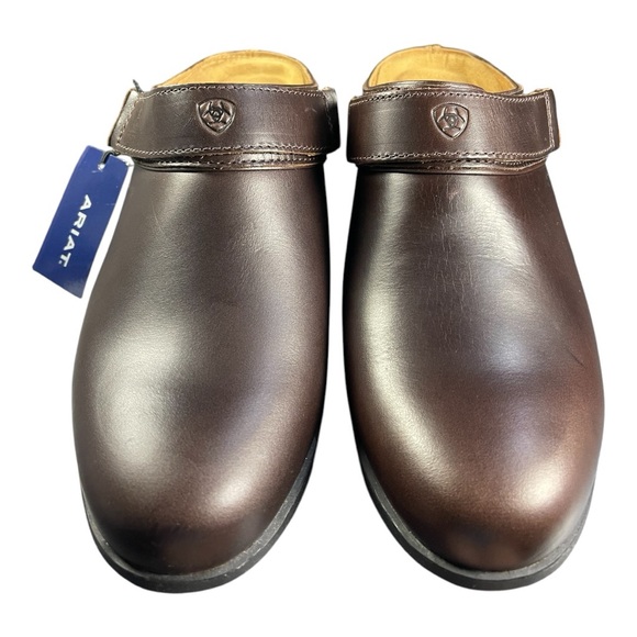 Ariat Brown Leather Clogs - Comfortable & Stylish - Picture 1 of 7